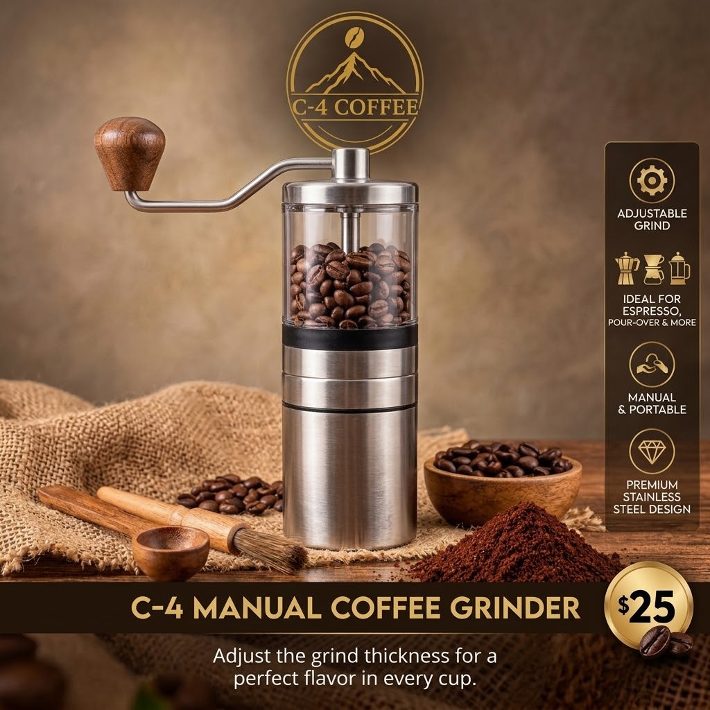 C-4 Premium Manual Coffee Grinder