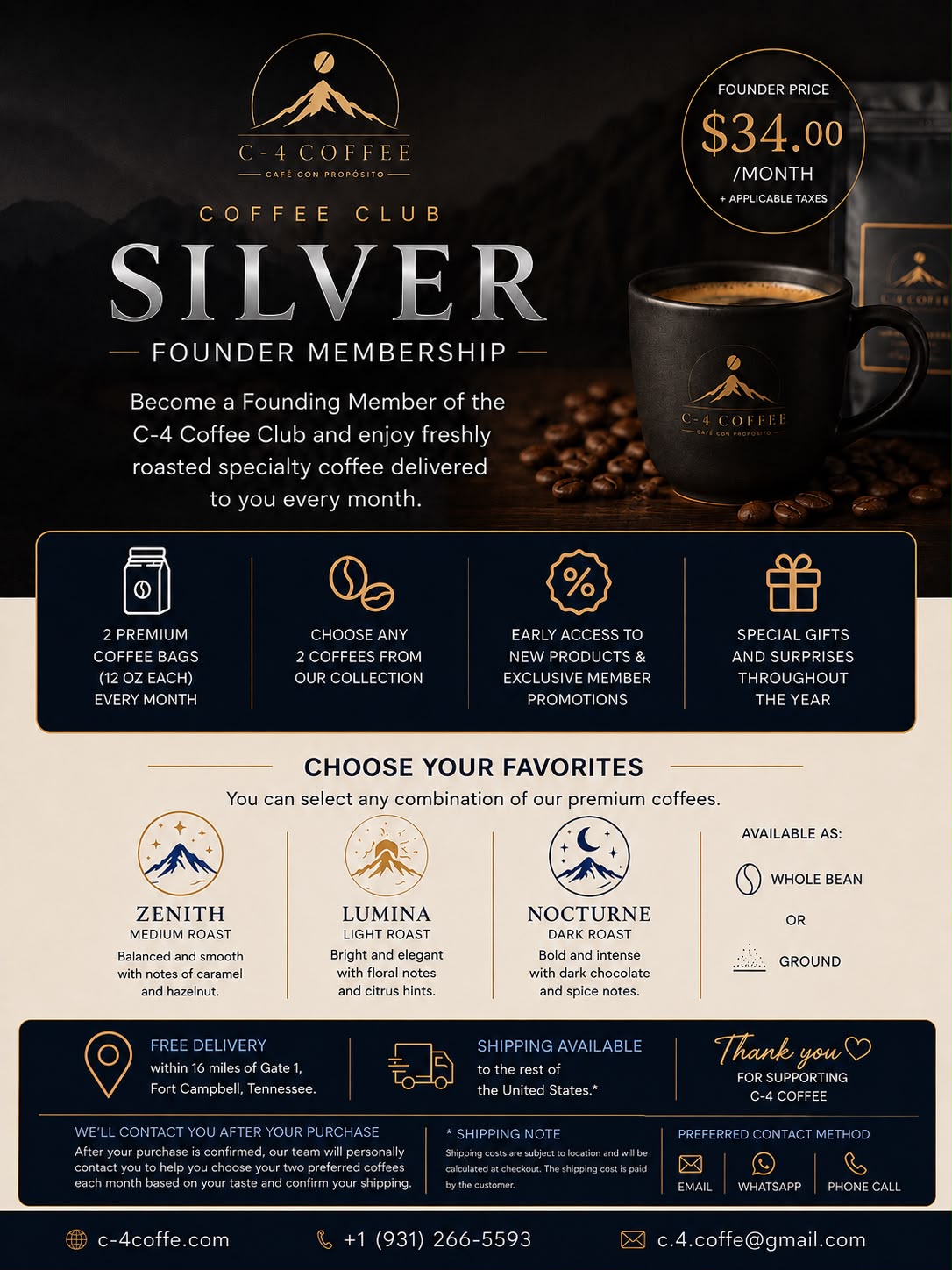 Coffee Club Silver – Founder Membership